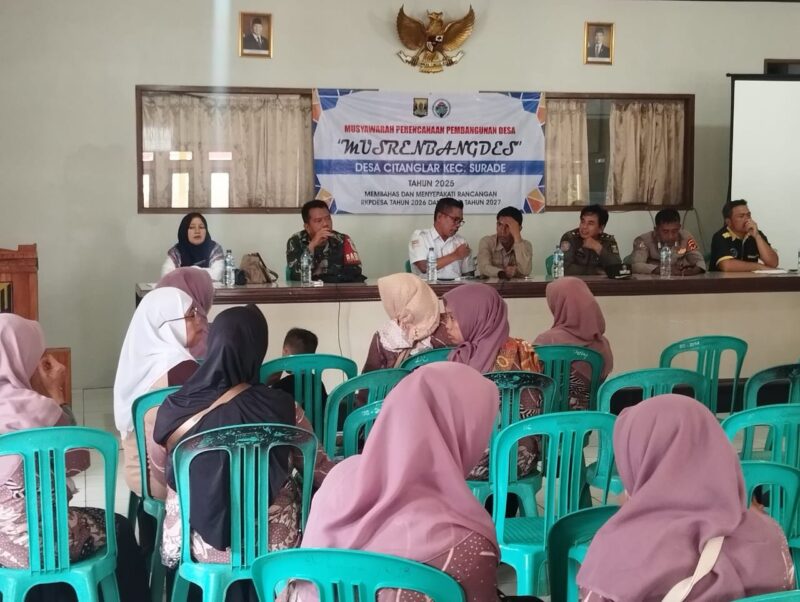 Babinsa Koramil 2214/Surade Hadiri Musrenbangdes di Desa Citanglar 7