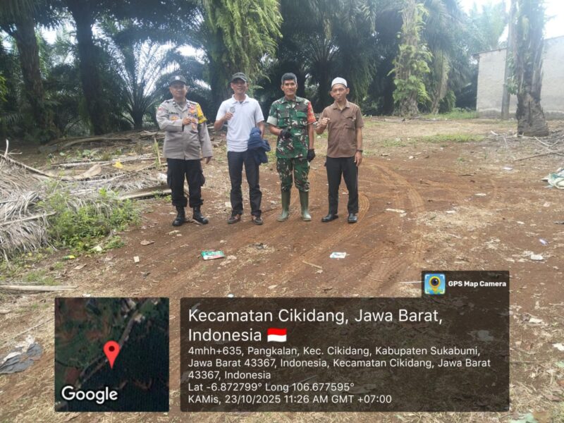 Babinsa Koramil 2204/Cikidang Laksanakan Peninjauan Lahan Koperasi Desa