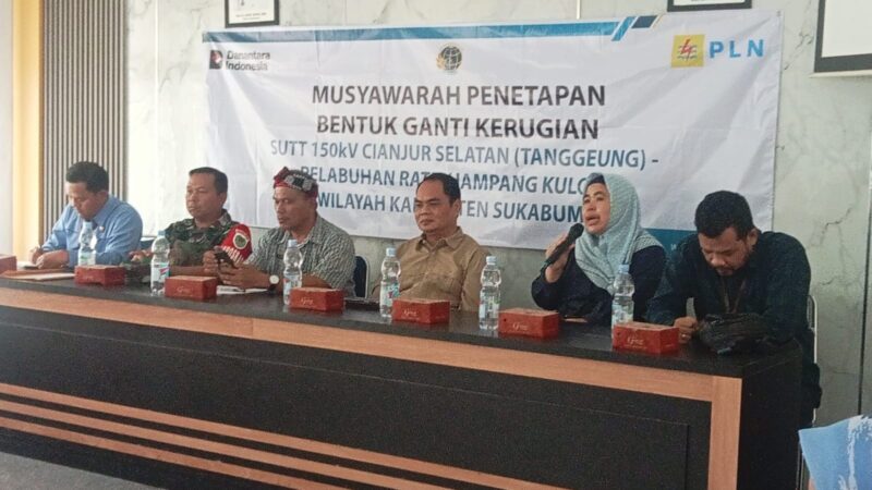 Babinsa Koramil 2211/Sagaranten Hadiri Musyawarah Penetapan Bentuk Ganti Rugi SUTET 150 KV di Kecamatan Cidolog 1