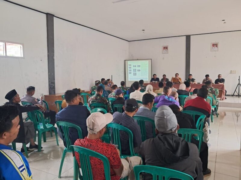 Evaluasi Program Koperasi Desa, Danramil 2207/Jampang Tengah Bersama Forkopimcam 1