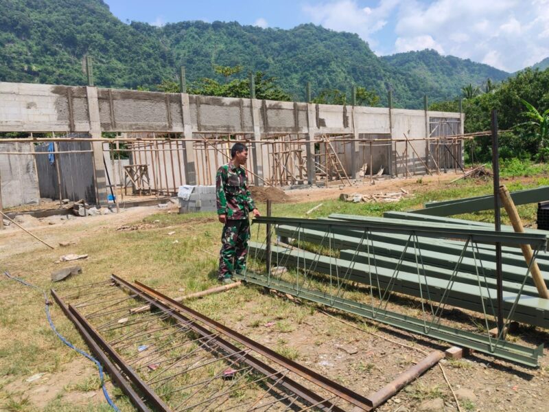 Danramil 2215/Ciemas Laksanakan Pengecekan Pembangunan Koperasi Merah Putih