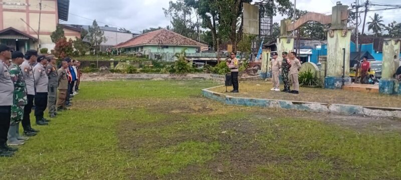 Anggota Koramil 2213/Jampangkulon Gelar Apel Siaga Nataru Bersama Forkopimcam