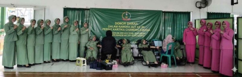 DONOR DARAH HUT KE-80 PERSIT KARTIKA CHANDRA KIRANA TAHUN 2026 DI KODIM 0622/KAB. SUKABUMI