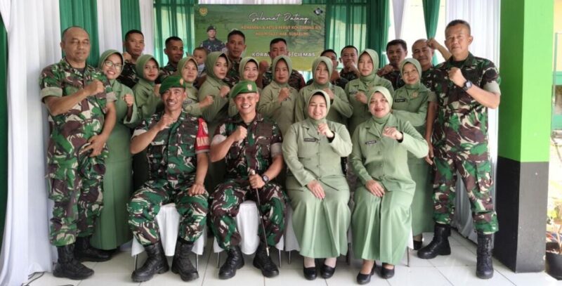 Dandim 0622/Kab. Sukabumi bersama Ketua Persit Kartika Chandra Kirana (KCK) Cabang XLV Laksanakan Kunjungan Kerja ke Koramil Jajaran