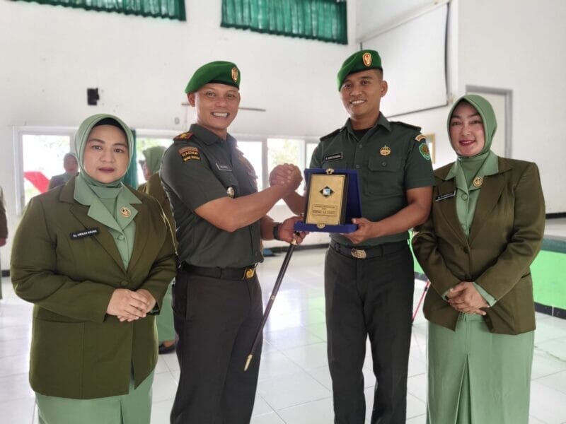 Kodim 0622/Kab. Sukabumi Gelar Upacara  Korp Penerimaan Perwira Baru, Sertijab Danramil dan Perwira Staf 3