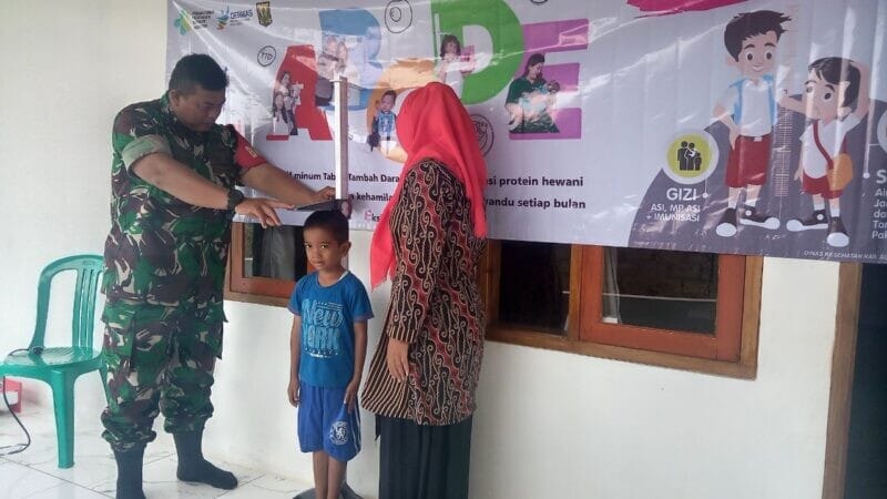 Babinsa Koramil 2204/Cikidang Laksanakan Pendampingan Posyandu di Desa Cikarae Thoyyibah 2