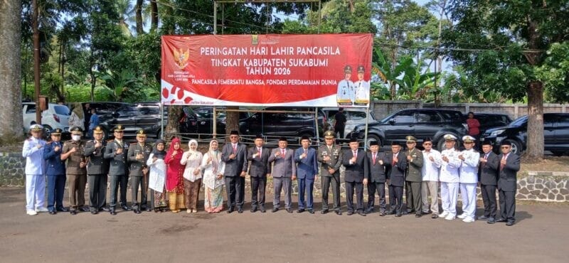 Kodim 0622/Kabupaten Sukabumi Bersama Forkopimda Kokohkan Semangat Persatuan pada Peringatan Hari Lahir Pancasila 2026 1