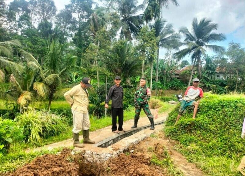 BABINSA KORAMIL 2211/SAGARANTEN LAKSANAKAN PENDAMPINGAN KETAHANAN PANGAN MELALUI PENGECEKAN SALURAN IRIGASI 1 BABINSA KORAMIL 2211/SAGARANTEN LAKSANAKAN PENDAMPINGAN KETAHANAN PANGAN MELALUI PENGECEKAN SALURAN IRIGASI